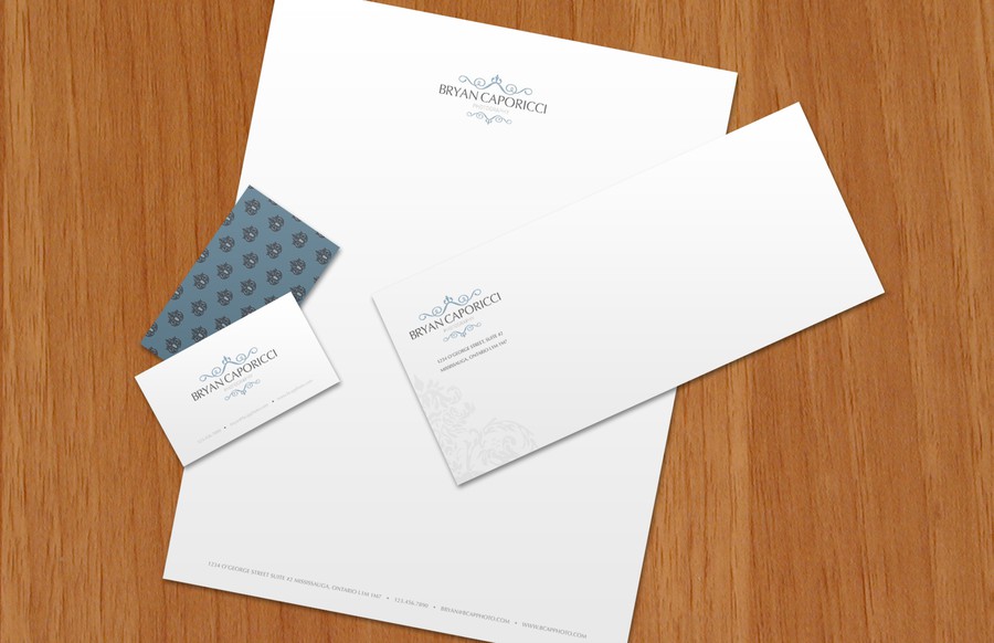 Business Card + Header + Envelope + Stationary Skeleton Stationery