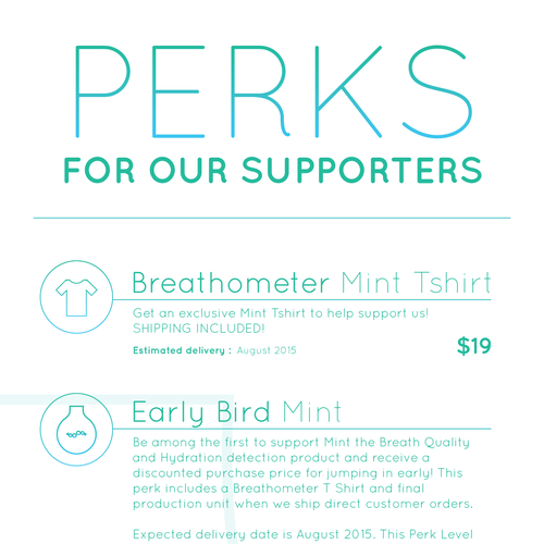 4 HOUR CONTEST - Mint by Breathometer - Indiegogo campaign banner design! Design por Sebastian Roy