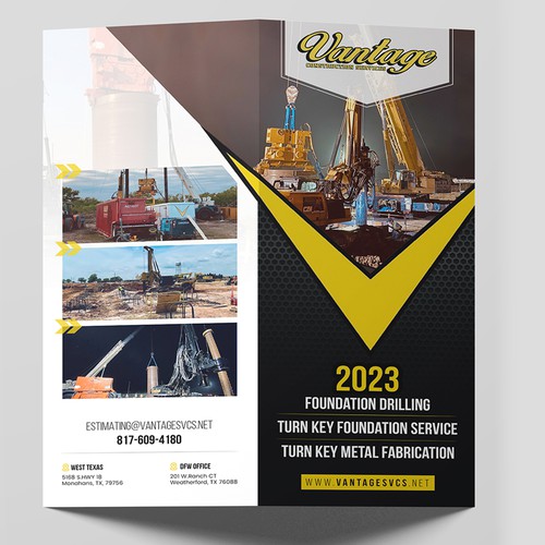 Construction Company Marketing Pamphlet Design by Monki D Loy