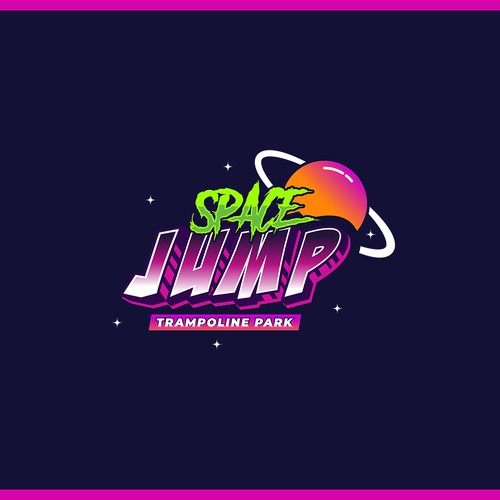 Designs Space Jump Trampoline Park Logo Design For Space Themed