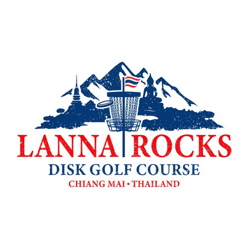 Logo Design for the gorgeous - Lanna Rocks Disc Golf Course - in Chiang Mai Thailand Design by BOLT DESIGN