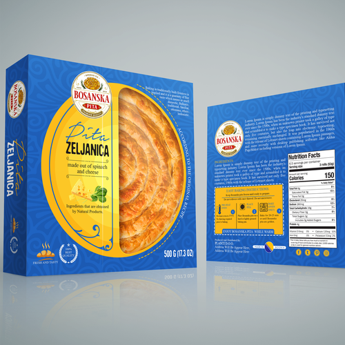 Bosanska Pita (Balkan Pastry) Needs a New Packaging Design Design by mr adii