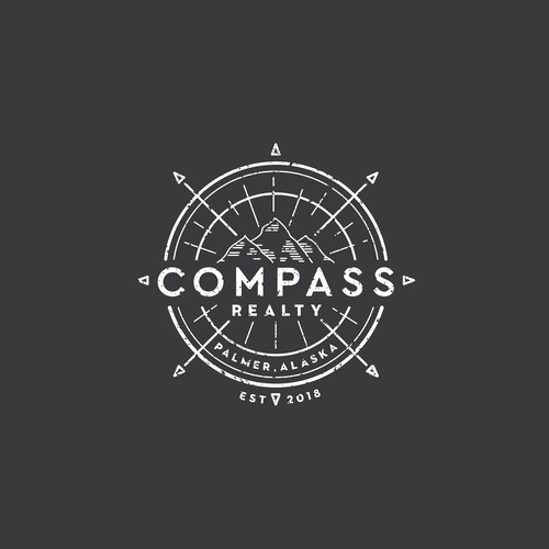 Compass real shop estate logo