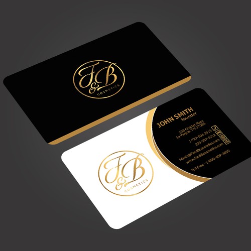 Black & Metallic Gold Business Cards Design réalisé par Seerat Razzaki