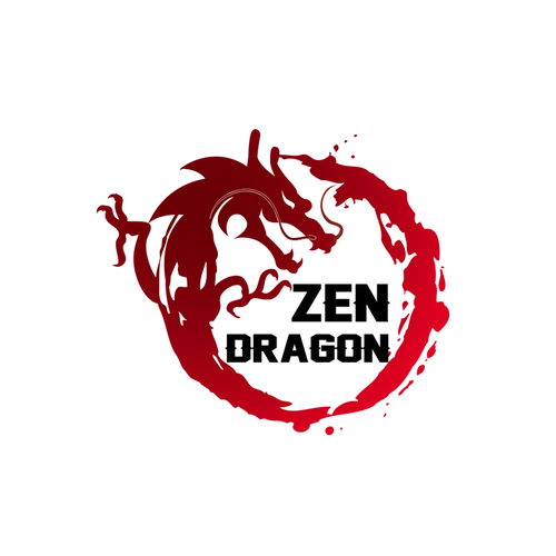 Martial Arts Dragon Logo Design by d'sun