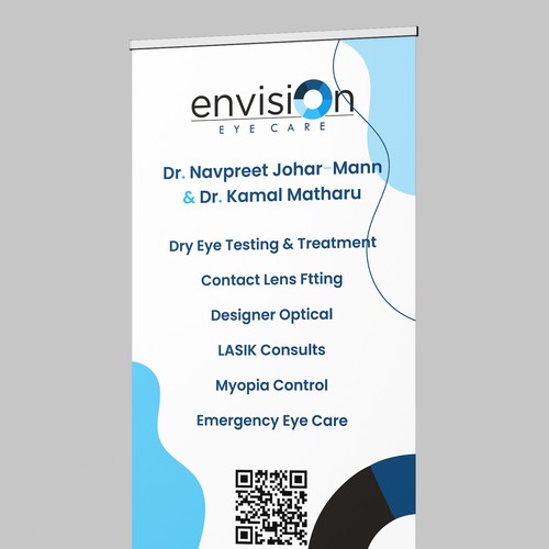 Design an eye catching banner for an optometry clinic Design by Jaye Haych