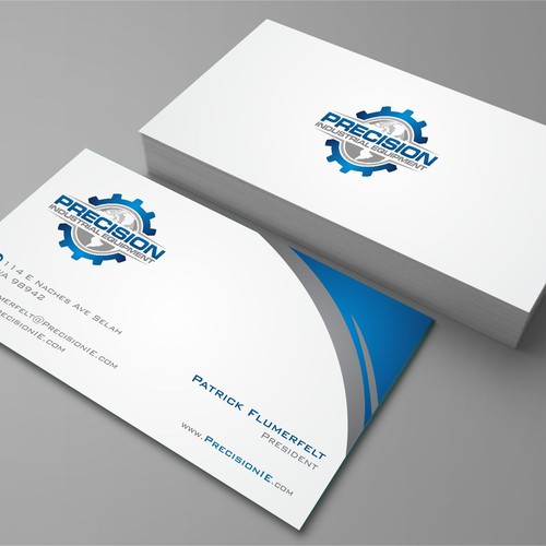 Precision Industrial Equipment Business Card Design Business card contest