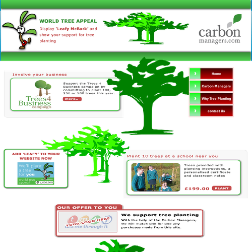 Web page for the  "World Tree Appeal" Réalisé par DENIDESIGNS