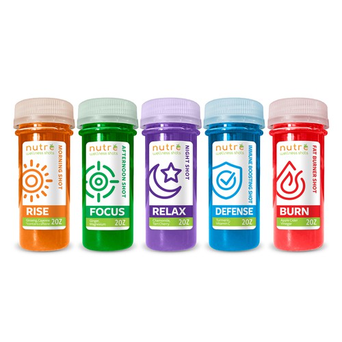 Small Wellness Shot Label! Design by imöeng