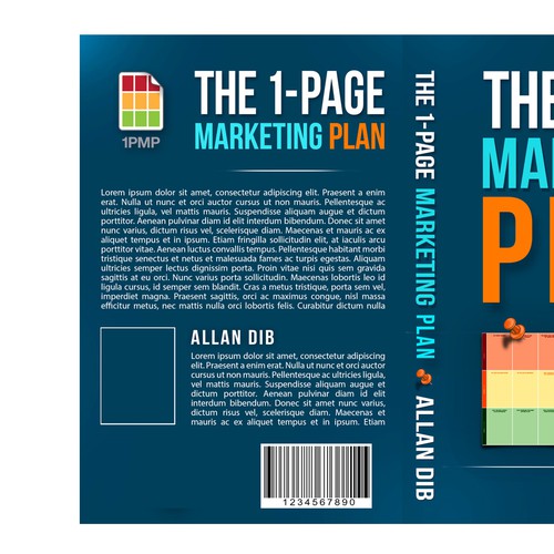 Create a captivating business book cover for "The 1-Page Marketing Plan" Design by Virdamjan