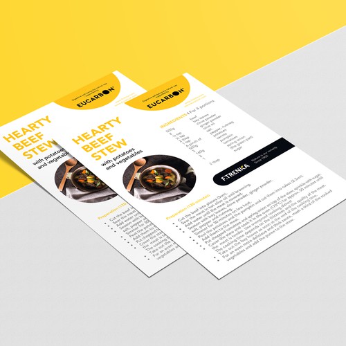 Recipe flyer template Design by ChinYii