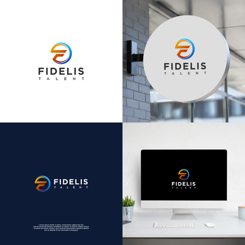 Fidelis Talent Logo and Website Design Design by CMYK @studio