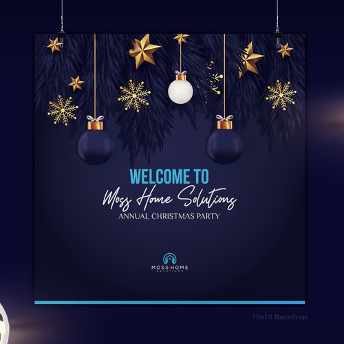 CHRISTMAS PARTY BACKDROP - CORPORATE!! Design by Designer Mehfuz