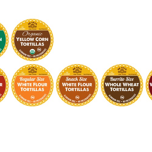 Create a new label for our natural tortillas Diseño de OrangeCrush