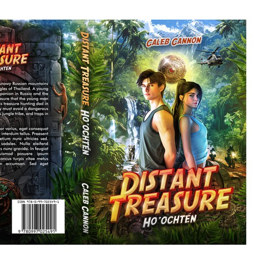 Fiction Book Cover for a Vibrant Jungle Adventure Design by MarCreative™