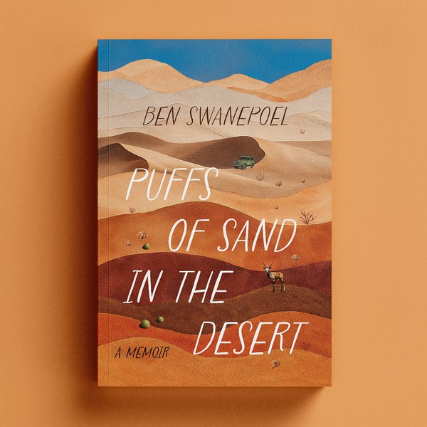 Puffs of Sand in the Desert | Memoir Book Cover Design Inspired by South Africa's Wild Landscapes