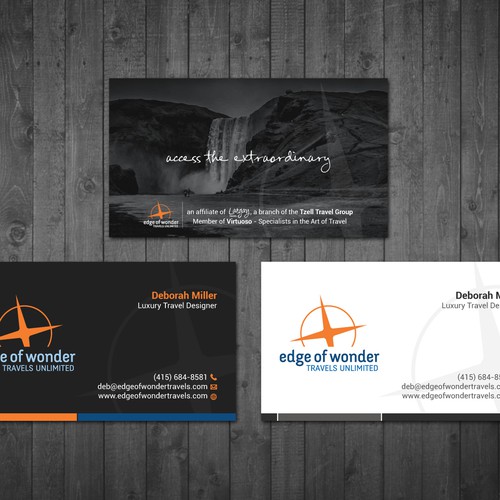 Create a card that exudes the awesomeness of luxury adventure travel Design by Tcmenk