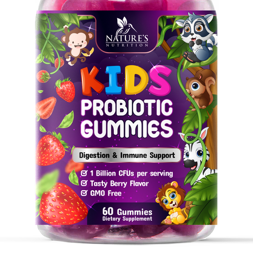 Designs | Cute Kids Probiotic Gummies Design needed for Nature's ...