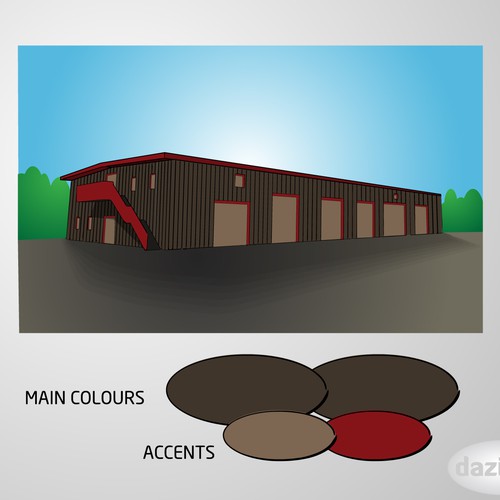 Design a color scheme for our commercial building! Design by dazigns