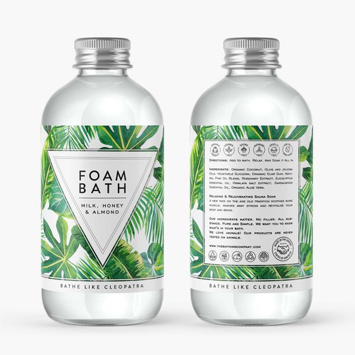 Foam Bath Bottle Labels Design by bcra
