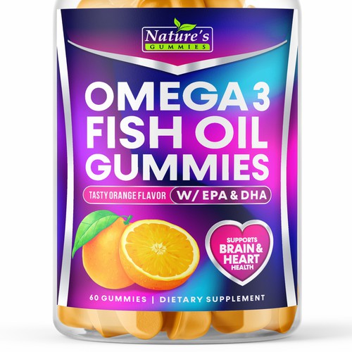 Design Tasty Omega 3 Fish Oil Gummies Design needed for Nature's Gummies di GenScythe