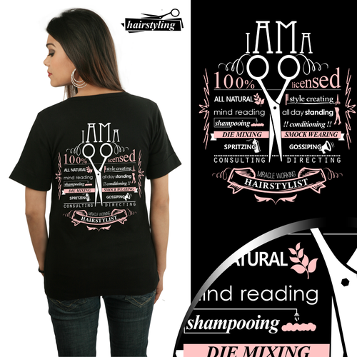 T Shirt Design For Woman Who Are A Hairstylist T Shirt Contest