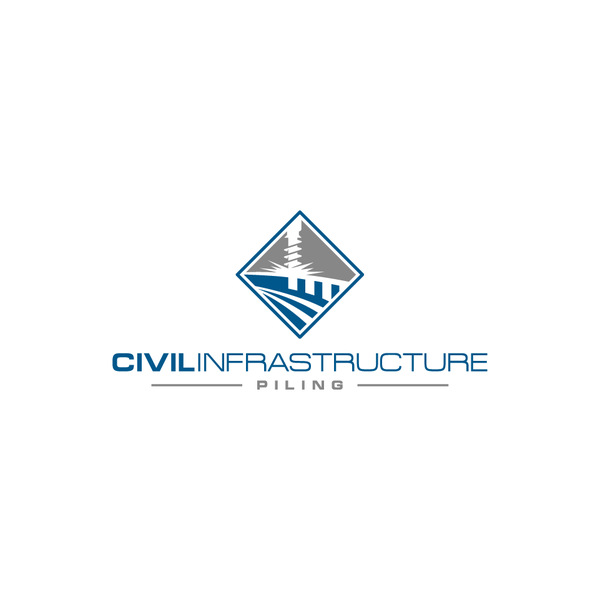 Civil Invrastructure Piling Logo Design