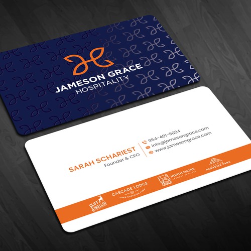 Create a modern and clean business card for a parent company with 4 subsidiaries Design by Lvana_art©