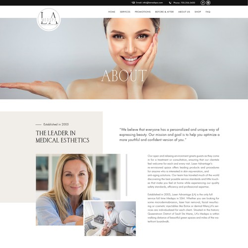 Website design for elegant medical spa Design by OMGuys™