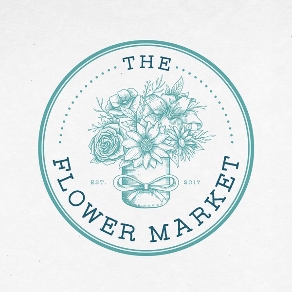 the flower market logo proposal