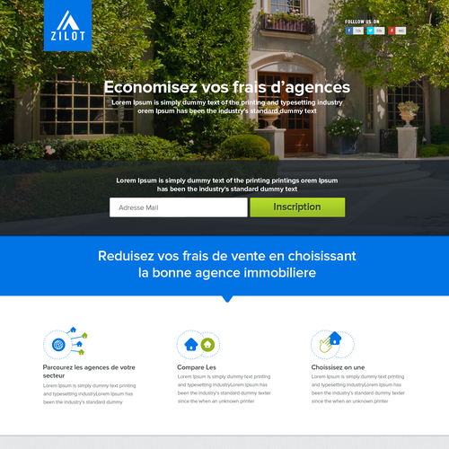Landing page design contest entry by thecenx