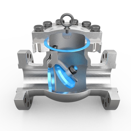 Valve Cutaway graphics for Gate, Globe, Check Valve Design von kejoman