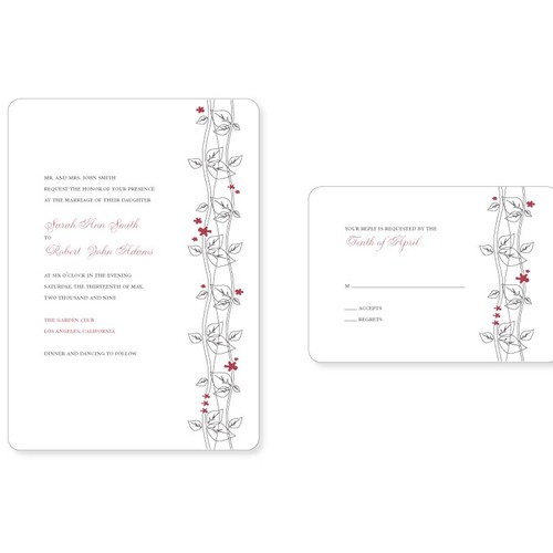 Letterpress Wedding Invitations Réalisé par midwestdesigner