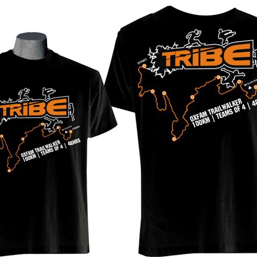 Design di Tribe Team t-shirt design needed for the Oxfam Trailwalker - 100km | Teams of 4 | 48hrs! di bonestudio™