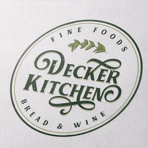 Create a rustic artisan logo for Decker Kitchen Design by Graphema Digital