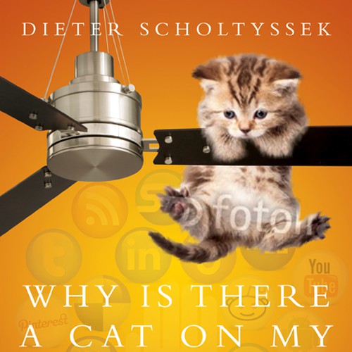 Book Cover for "Why is there a Cat on my Ceiling Fan?" Design by line14