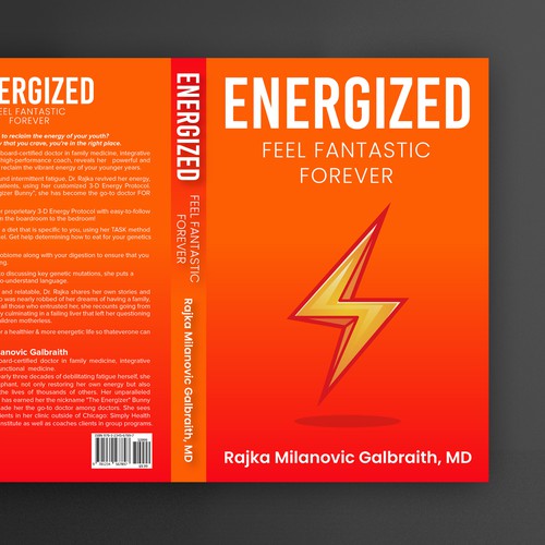 Design a New York Times Bestseller E-book and book cover for my book: Energized Diseño de icon89GraPhicDeSign