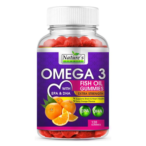 Design Tasty Omega 3 Fish Oil Gummies Design needed for Nature's Gummies por Hanisha P Patel