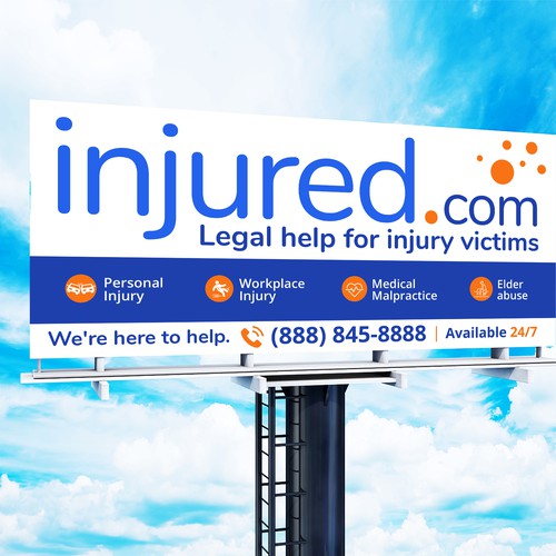 Injured.com Billboard Poster Design Design by GrApHiC cReAtIoN™