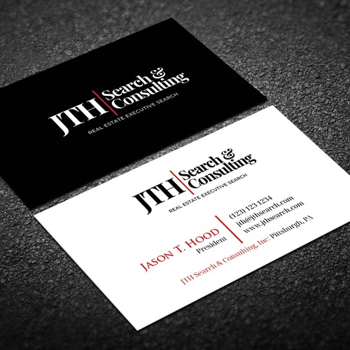 Business Card Design for Executive Search Firm Design by CurveSky™ ☑️