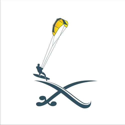 Kitesurfing logo riffing on the KSA emblem Design by NICKART