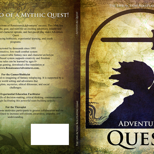 Book Cover for Adventure Quest, the Live-Action Roleplaying Game Design by Militza