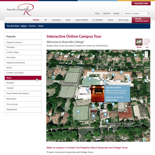 SharePoint Intranet Design for Private Girls School Design by rain is well