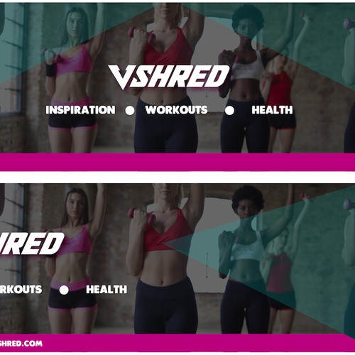 Female fitness Youtube banner battle! Social media page contest