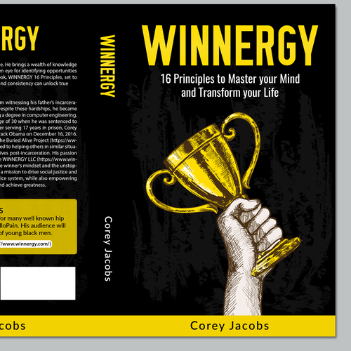Design a sleek book cover for a man who wants to transform your mind and life! Design by Graph Webs