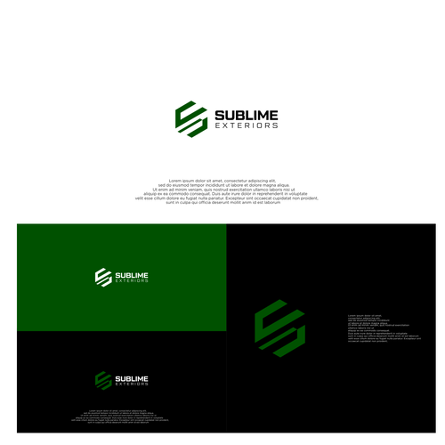 Modern Single Logo - Guaranteed - Sublime Exteriors Design by RowSheet