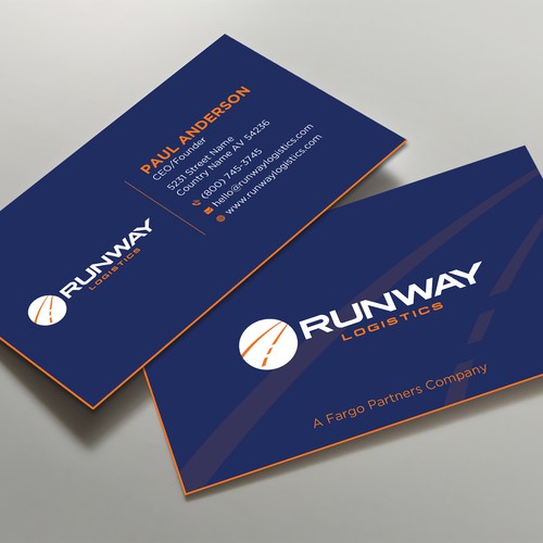 Runway Logistics Business Card Design by prosenjit_P