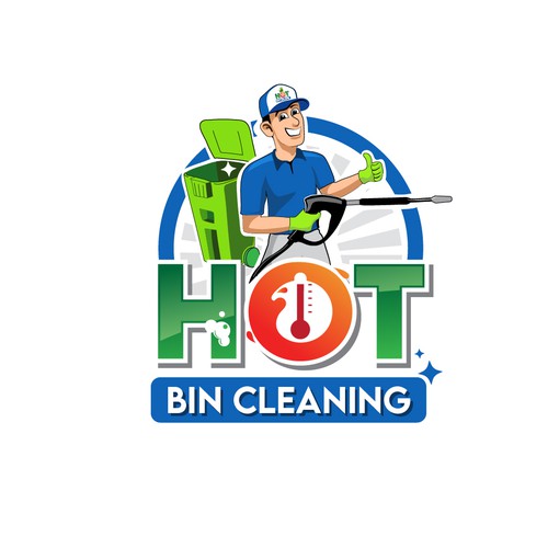 Hot Bins Cleaning - Trash Can Cleaning Design by Gula Jawa