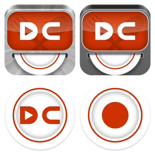 iOS App icon for DishClips Restaurant Guide Design by Some9000