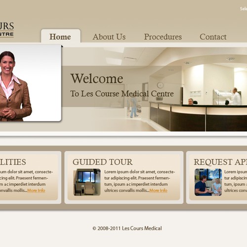 Les Cours Medical Centre needs a new website design Réalisé par bounty hunter
